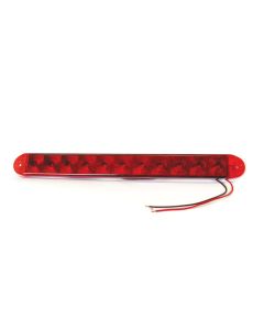 Barre de lumières LED de 15 1/2" x 1 5/8" x 3/4" rouge 11 diodes