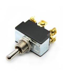 Interrupteur 3 positions 20A à 6 vis 11/16" momentary on (2 pôles) en chrome TECHSPAN