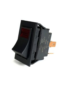 Interrupteur 2 positions 20A 3 lames avec voyant lumineux rouge TECHSPAN