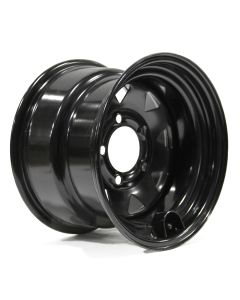 Jante 12" x 8 1/2" 5 trous 1045 lbs noire et protège-valve