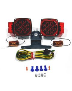 Ensemble de lumières LED 4 1/2" x 4 1/2" x 2 1/2" rouges 16 diodes (fil 25') pour petite remorque
