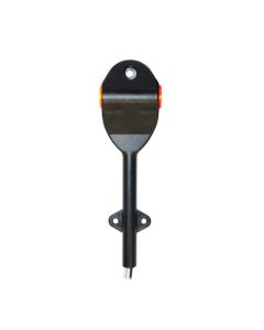 Lumière de gabarit LED de 6 5/8" x 1 3/4" x 1" ambre et rouge avec support pour aile droit