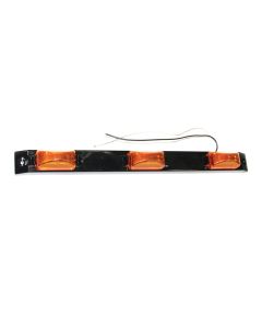 Barre de lumières LED de 17" x 1 1/2" triple ambre 6 diodes base en plastique