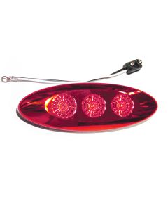 Lumière de gabarit LED de 6 1/2" x 2 1/4" rouge 3 diodes