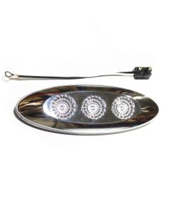 Lumière de gabarit LED de 6 1/2" x 2 1/4" claire 3 diodes rouges