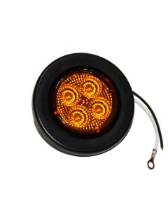 Lumière de gabarit LED 2 1/2" ambre 4 diodes avec réflecteur