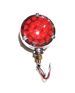 Lumière de position LED 2 faces de 4" ambre et rouge 21 diodes chrome