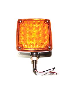 Lumière de position LED 2 faces de 4 5/8" x 4 5/8" x 2 1/2" ambre et rouge gauche (vertical)