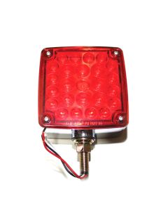 Lumière de position LED 2 faces de 4 5/8" x 4 5/8" x 2 1/2" ambre et rouge droit (vertical)