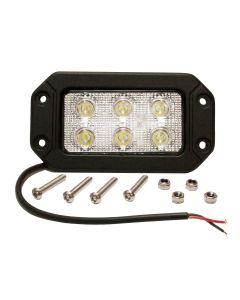 Lampe de travail LED de 6" x 3 3/8" claire 6 diodes 18W