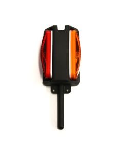 Lumière de gabarit inc. de 8 1/2" x 3 7/8" ambre et rouge avec support pour aile gauche