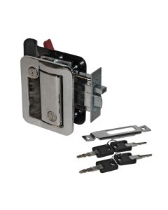 Poignée de serrure chrome pour remorque fermée