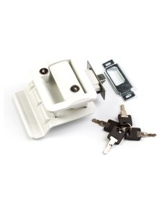 Poignée de serrure blanche pour remorque fermée