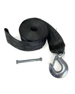 Courroie pour treuil 2 1/2" x 24' 3,2K noire avec crochet