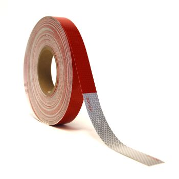 Ruban réflecteur de 1" x 150' rouge et blanc (au pied)