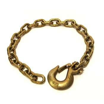 Chaîne de sécurité de 3/8" x 35" 1 crochet à loquet 26,4K  grade 70 RAM