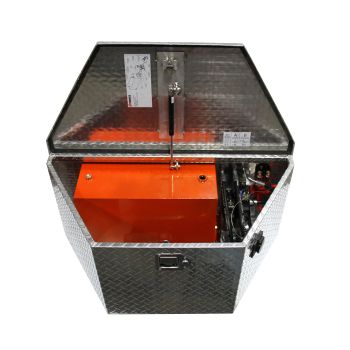 Unité hydraulique de 8 gallons double-double-action première section simple avec coffre en aluminium