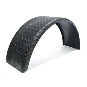 Aile simple 9" x 29 1/2" en acier strié 14 GA (jante 14")