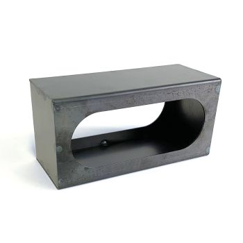 Boîtier de 8" x 4" x 3 1/2" en acier inoxydable pour lumière ovale de 6 1/2" x 2 1/4" 2 faces