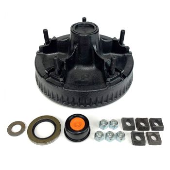 Tambour/moyeu de 12" x 2" à 5 goujons 9/16" 7K maison mobile graissé et assemblé complet FRAMECO