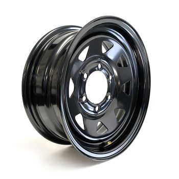 Jante 15" x 6" 6 trous 2830 lbs rally noire Jante 15" x 6" 6 trous 2830 lbs rally noire