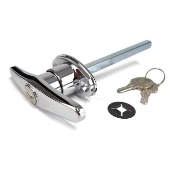 Poignée de porte verrouillable 3 7/8" avec clé