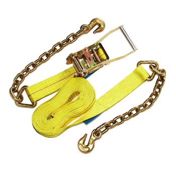 Courroie à cliquet de 2" x 30' crochet grappin et chaîne 3,33K