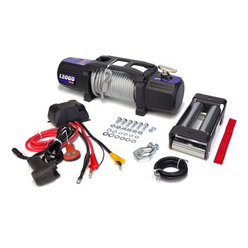 Treuil électrique 12K télécommande avec et sans-fil (câble en acier 85')