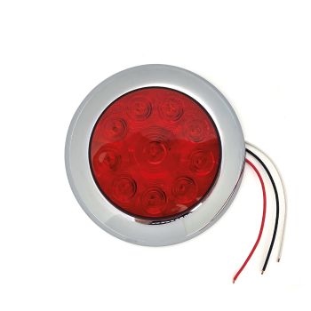 Lumière de position LED de 4" rouge 10 diodes