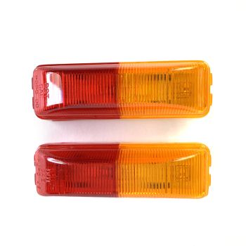 Lumière de gabarit LED de 4" x 1" ambre et rouge 4 diodes sans support (2)