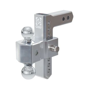 Barre d'accouplement de 2" x 2" ajustable 8K-12,5K 2 boules aluminium surbaissée 7 1/2" CURT