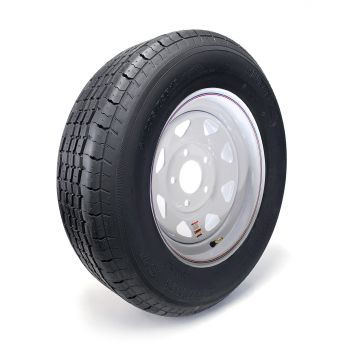 Pneu radial ST205/75R15 8 plis LRD 2150 lbs Westlake et jante 15" 5 trous 5" B.C. rally