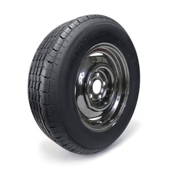 Pneu radial ST205/75R15 8 plis LRD 2150 lbs Westlake et jante 15" 5 trous noire