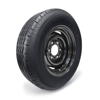 Pneu radial ST205/75R15 8 plis LRD 2150 lbs Westlake et jante 15" 6 trous noire