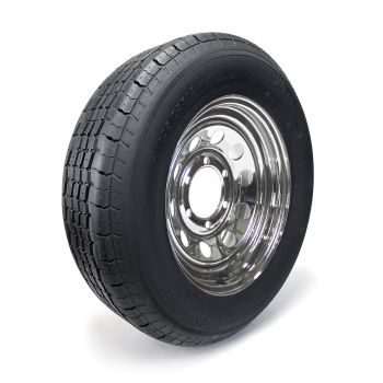 Pneu radial ST205/75R15 8 plis LRD 2150 lbs Westlake et jante 15" 6 trous chrome