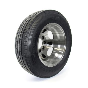 Pneu radial 235/85R16 14 plis LRG 4400 lbs Westlake et jante 16" 8 trous double aluminium
