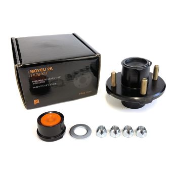 Moyeu à 4 goujons 1/2" B.C. 4" 2K cône 1" assemblé et graissé complet (en boîte) FRAMECO