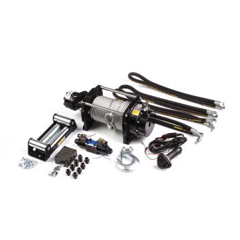 Treuil hydraulique 20K télécommande avec fil (câble en acier 85')