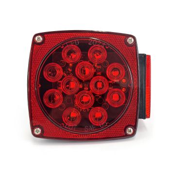 Lumière de position LED droite de 4 1/2" x 4 1/2" x 2 1/2" rouge 14 diodes (pour 10330L)