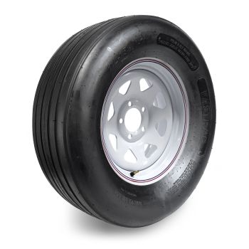Pneu agricole 11L15 8 plis LRD tubeless 2530 lbs 66 km/h Fastrac avec tube et jante 15" 5 trous rally