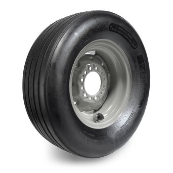 Pneu agricole 11L15 8 plis LRD tubeless 2530 lbs 66 km/h Fastrac avec tube et jante 15" 6 trous grise