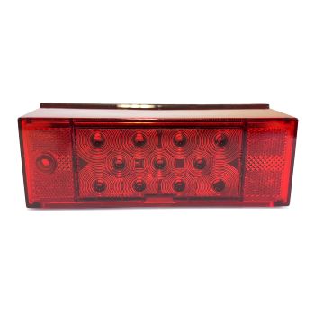 Lumière de position LED gauche 8" x 2 3/4" rouge pour véhicule récréatif