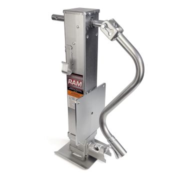 Vérin ajustable 12K zinc poignée de côté avec base renforcie et plaque de fixation RAM