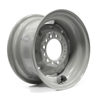 Jante 15" x 8" 6 trous 3000 lbs agricole grise et protège-valve