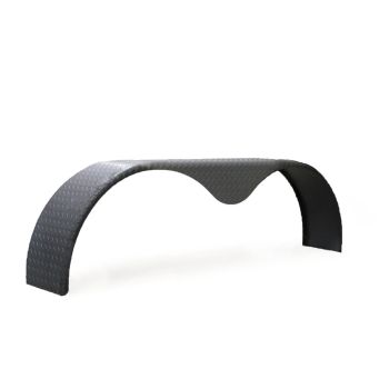 Aile double 10 3/4" x 72" en acier strié 14 GA (jante 16")