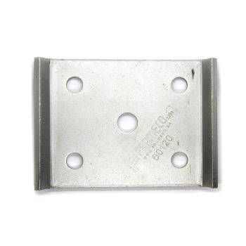 Plaque de fixation de 3" pour boulon en U de 1/2" et ressort de 2" en zinc