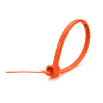 Serre-câble 7 1/2" 50 lbs orange fluorescent (100) TECHSPAN