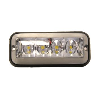 Lumière d'urgence LED de 4 7/8" x 2" claire 4 diodes 9-36V (stroboscopique)