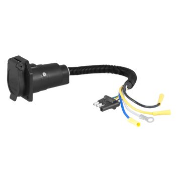 Adaptateur à 4 brins plats (auto) à 7 brins ronds (remorque) CURT