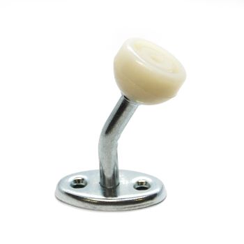 Arrêt de porte courbé en zinc de 3" avec butoir